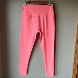 Beyond Yoga Caught In The Midi Leggings Spacedyed Women’s L High Waisted Coral
